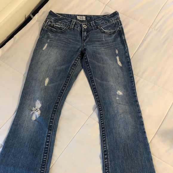Aeropostale Skinny Flare Jeans 1/2 LONG - Picture 2 of 2